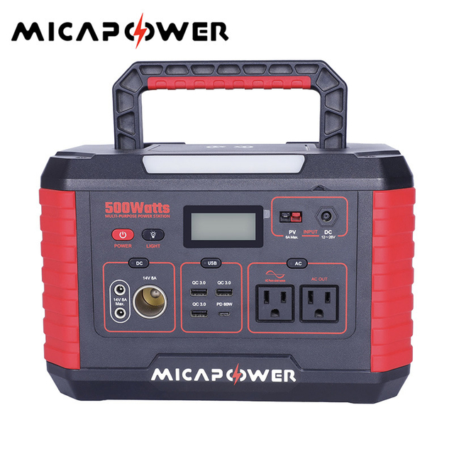 500W Portable Power Station AC DC Dual USB Type-C 140400mAh Lithium Battery Portable Power Generator Wireless Charging for Camping Outdoor Emergency Travel