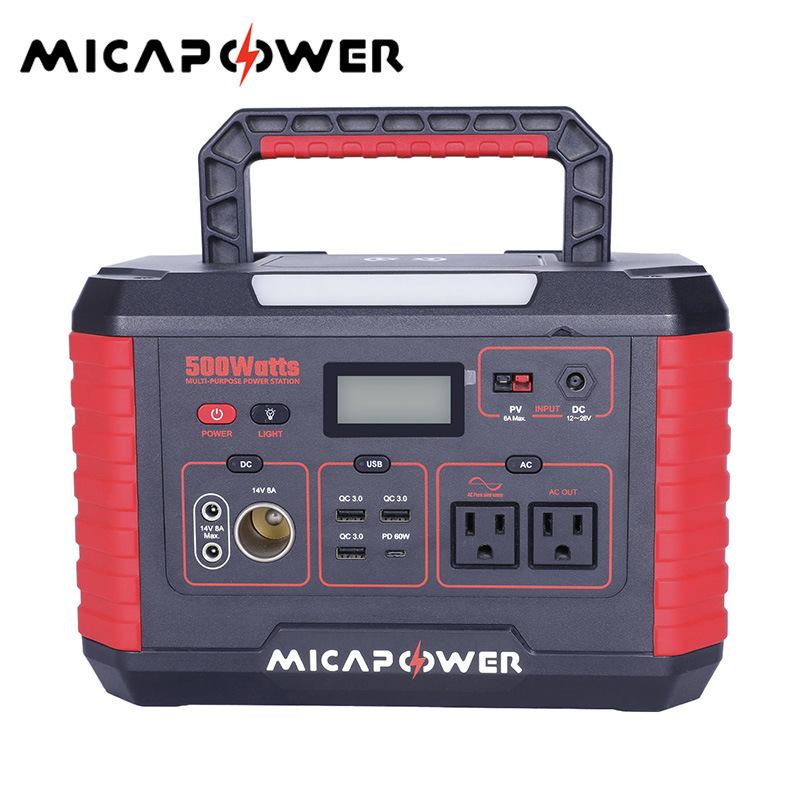 500W Portable Power Station AC DC Dual USB Type-C 140400mAh Lithium Battery Portable Power Generator Wireless Charging for Camping Outdoor Emergency Travel
