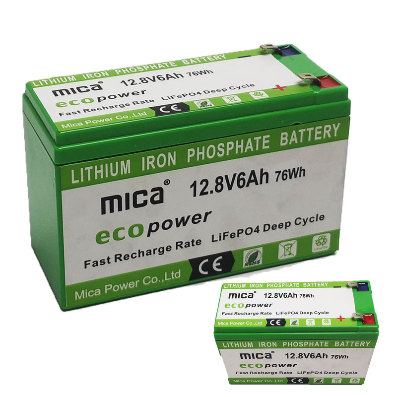Factory Price 12.8V12V 6ah LiFePO4 Battery Pack Lithium Ion Battery High Quality Long Cycle with BMS for Solar Lighting RV with RoHS Ce UL-1643 Un38.3