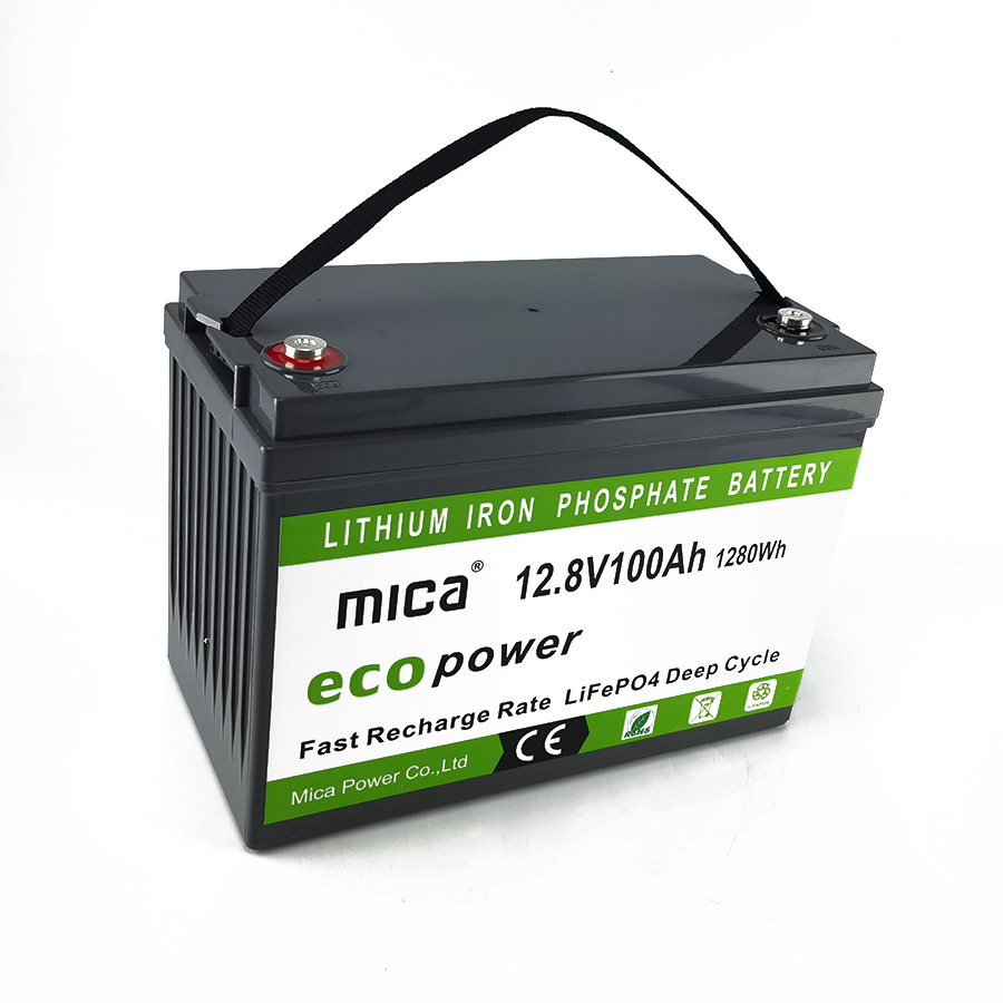 Deep Cycles 12.8V 12V LiFePO4 Battery 100ah with LCD Rechargeable Lithium Battery for Solar System Solar Street Light with CE Un38.3 MSDS Reports