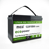 Deep Cycles 12.8V 12V LiFePO4 Battery 100ah with LCD Rechargeable Lithium Battery for Solar System Solar Street Light with CE Un38.3 MSDS Reports