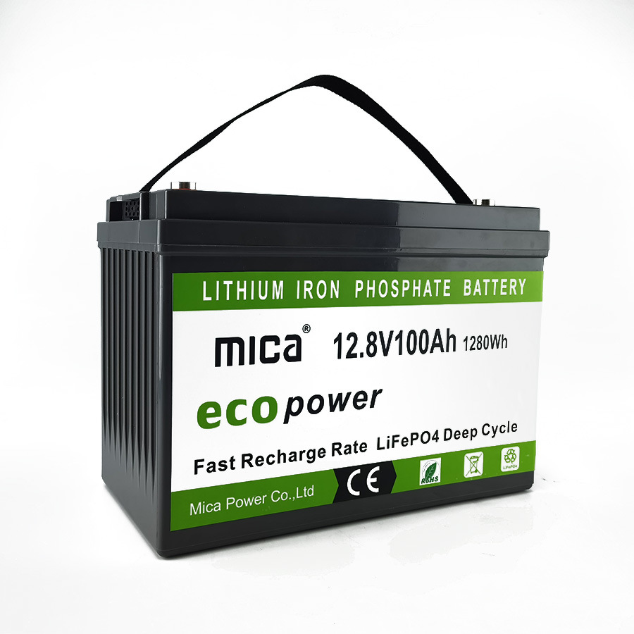 Deep Cycles 12.8V 12V LiFePO4 Battery 100ah with LCD Rechargeable Lithium Battery for Solar System Solar Street Light with CE Un38.3 MSDS Reports