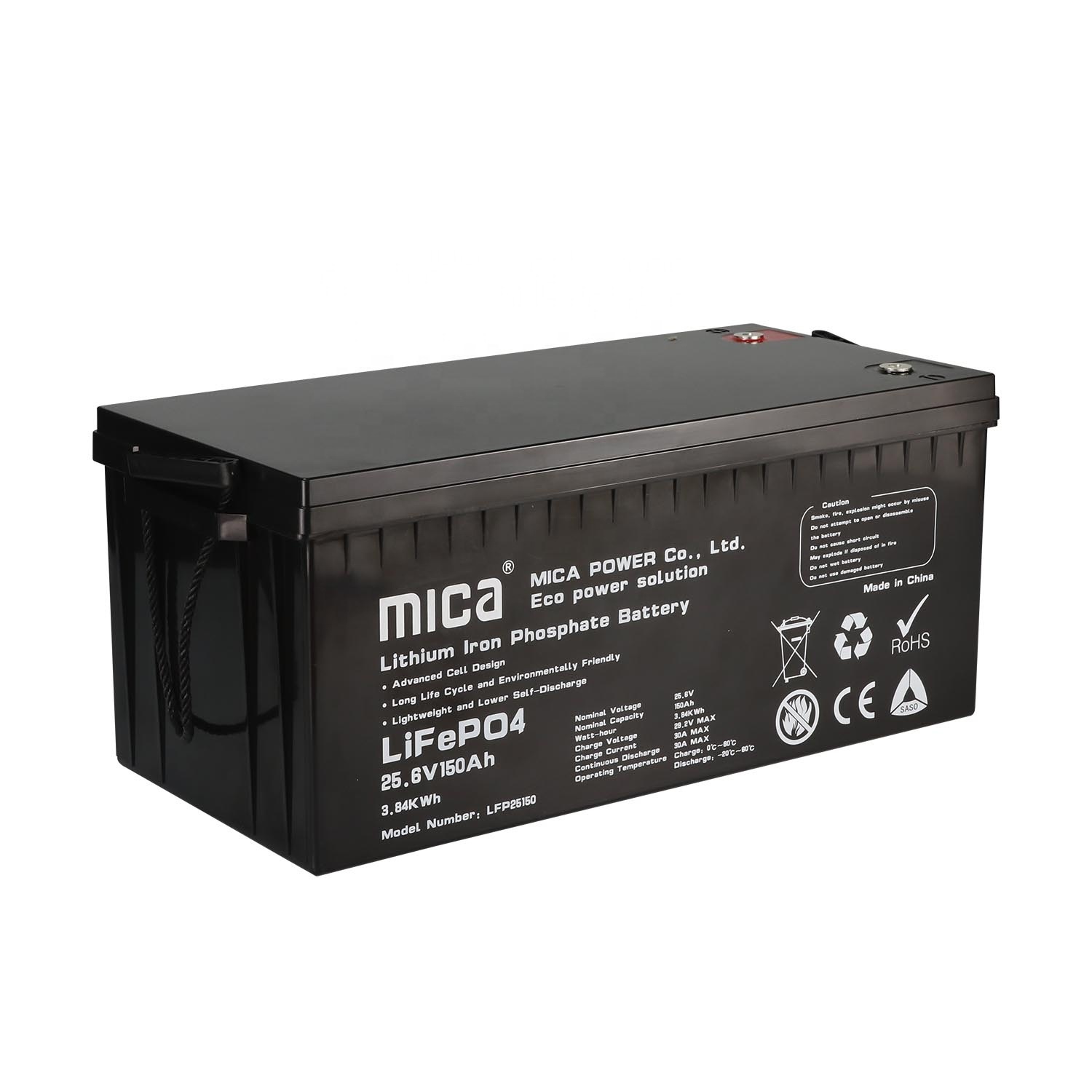 Lithium Ion Battery Factory 25.6V 24V 150ah LiFePO4 Battery Lithium Battery for Solar Energy System PV RV System Hybrid Inverter Backup