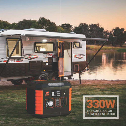 Solar Input LCD Display Outdoor UPS Portable Power Station 12V DC 500W 220V AC Output