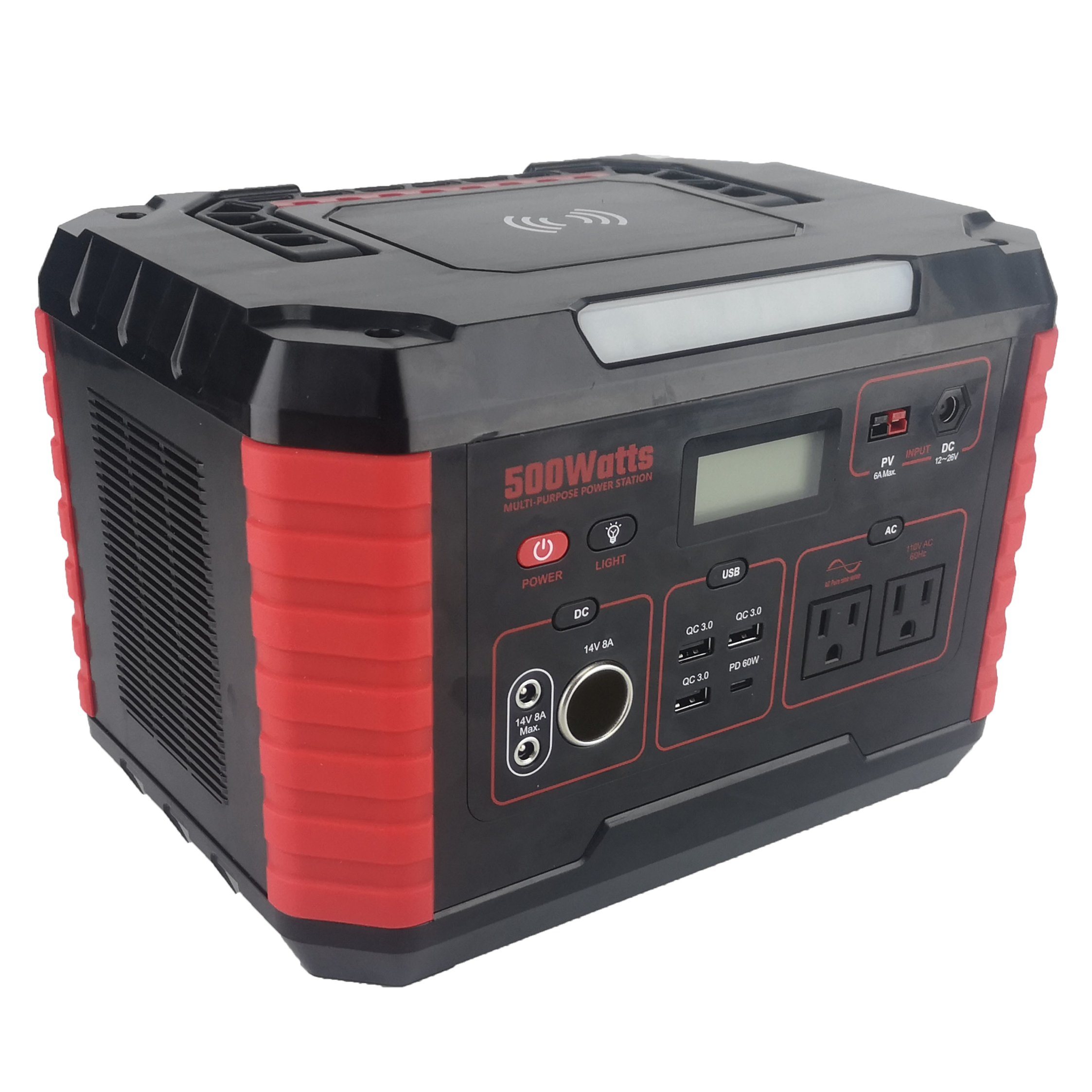LED LCD Display Low Frequency 3 Phase Input and Output Online UPS with Qi Wireless Charging/QC3.0 USB Port/Type-C Port