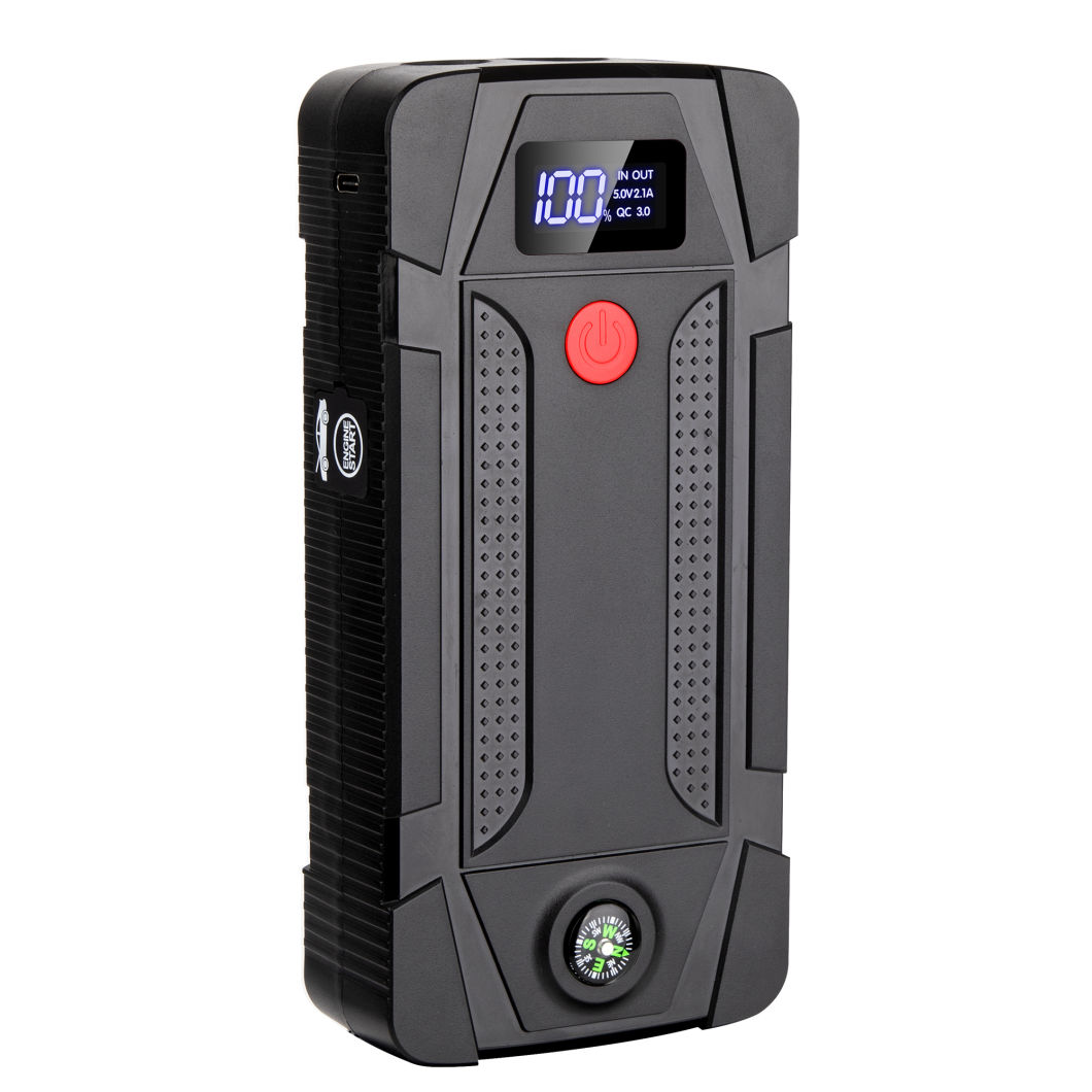 Factory ISO9001 China 12V 12000mAh Multi Function Automobile Emergency Starting Power Supply Jump Starter Car Booster Battery with Compass High Capacity