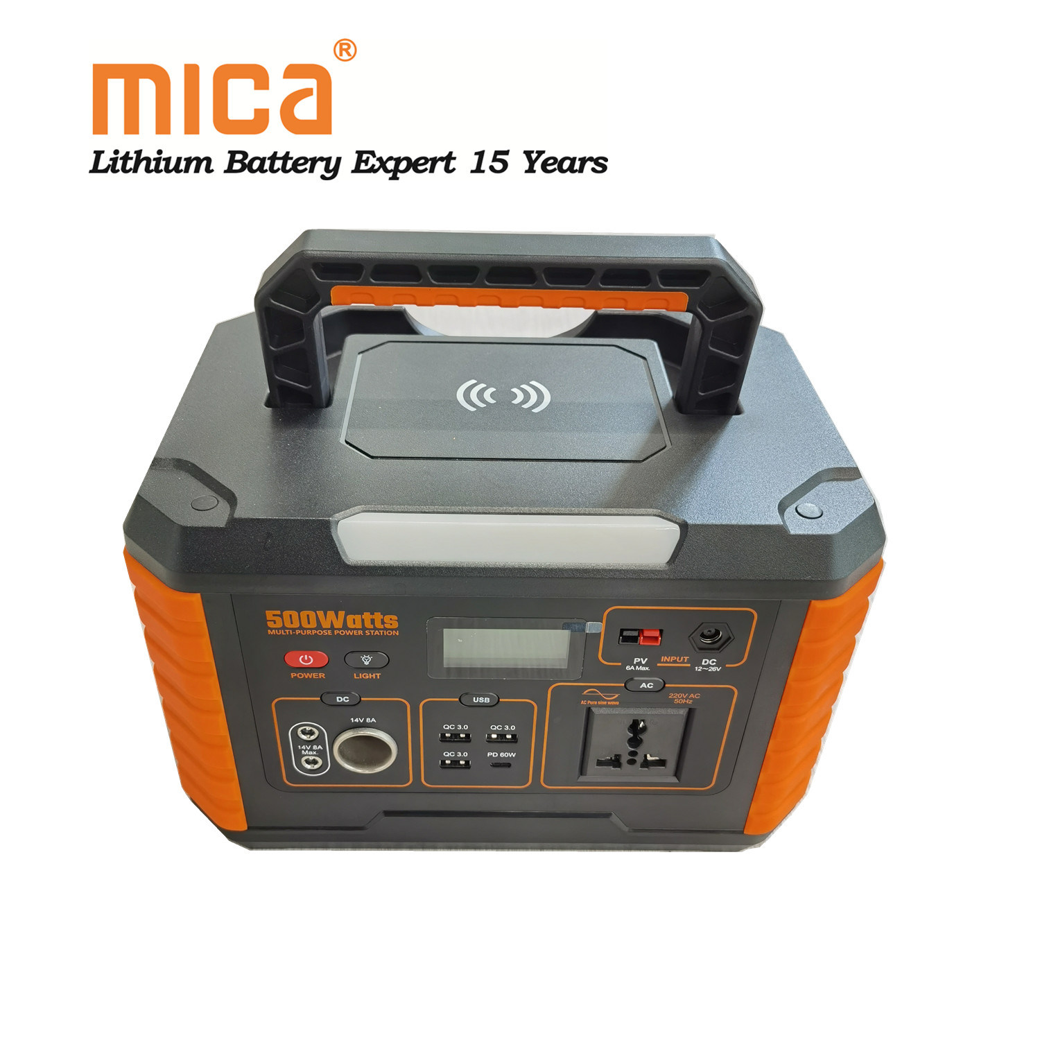 UPS 100W 330W 500W Portable Power Station 220V LCD Display Power Supply