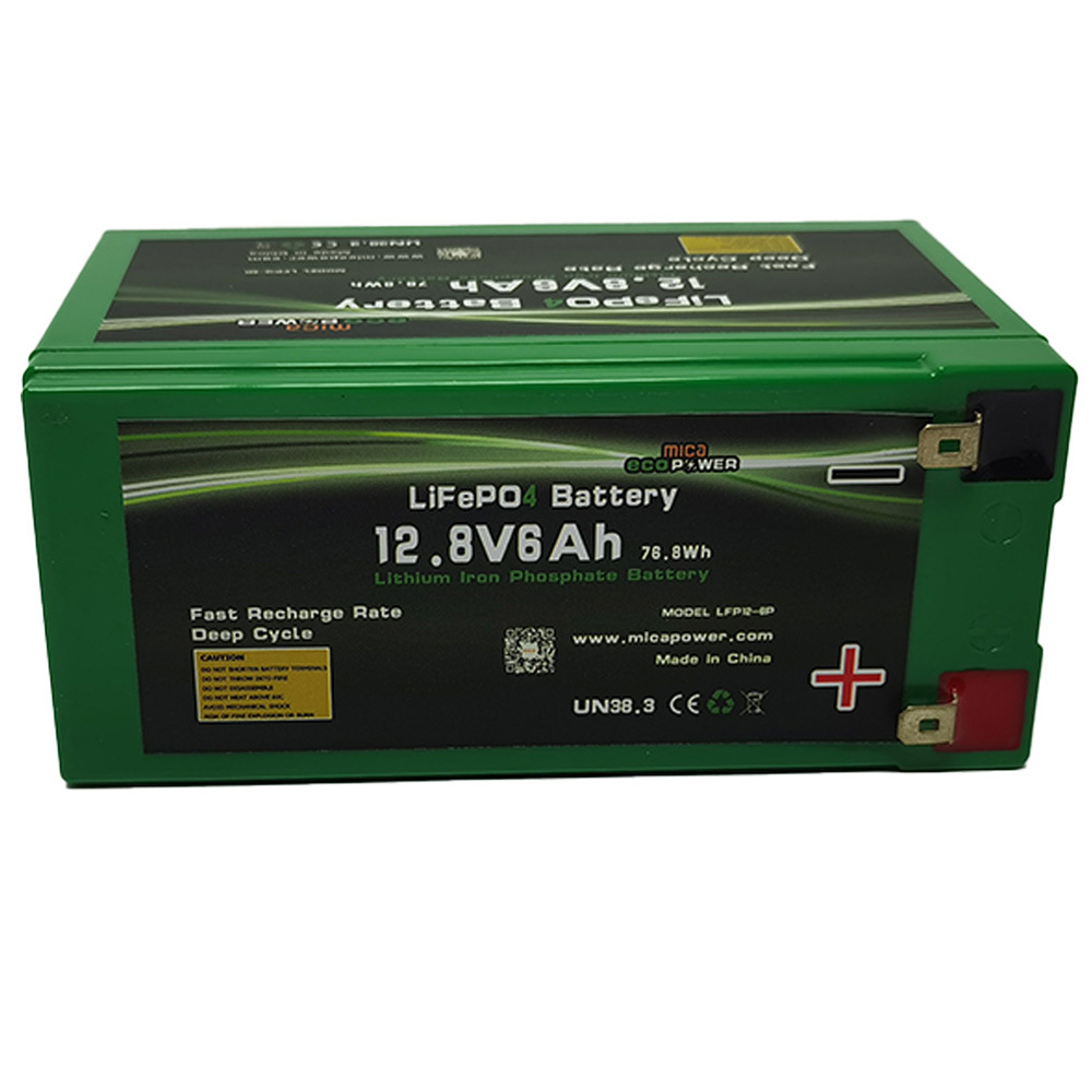 Factory Supply Rechargeable 12V 6ah LiFePO4 Battery with BMS for Solar Street Light Energy Storage PV System with CE Un38.3 MSDS
