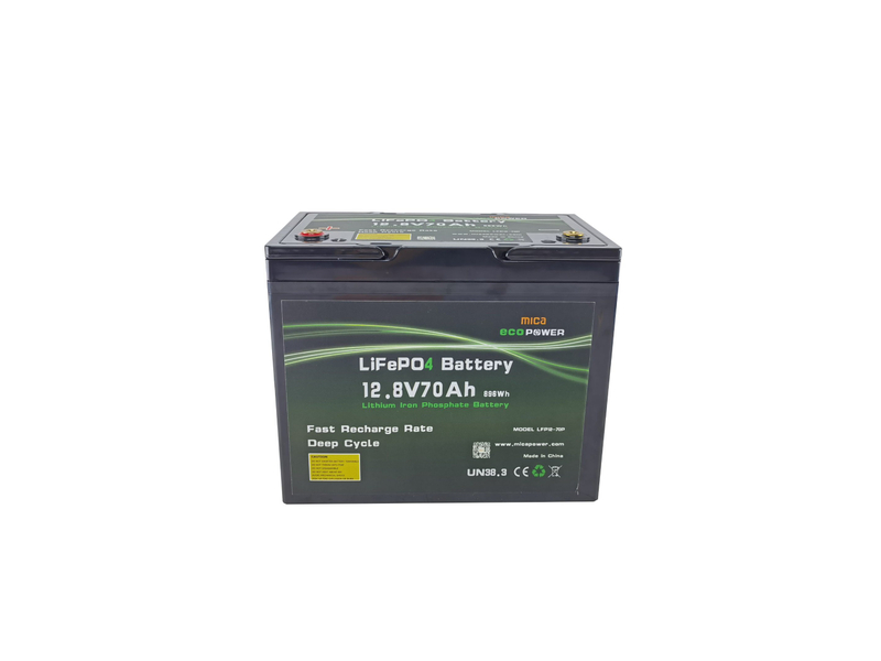Lithium Iron Phosphate Battery 12.8V 12V 70ah LiFePO4 Battery Pack Lithium Ion Batteries with BMS for Solar Energy Systems RV PV