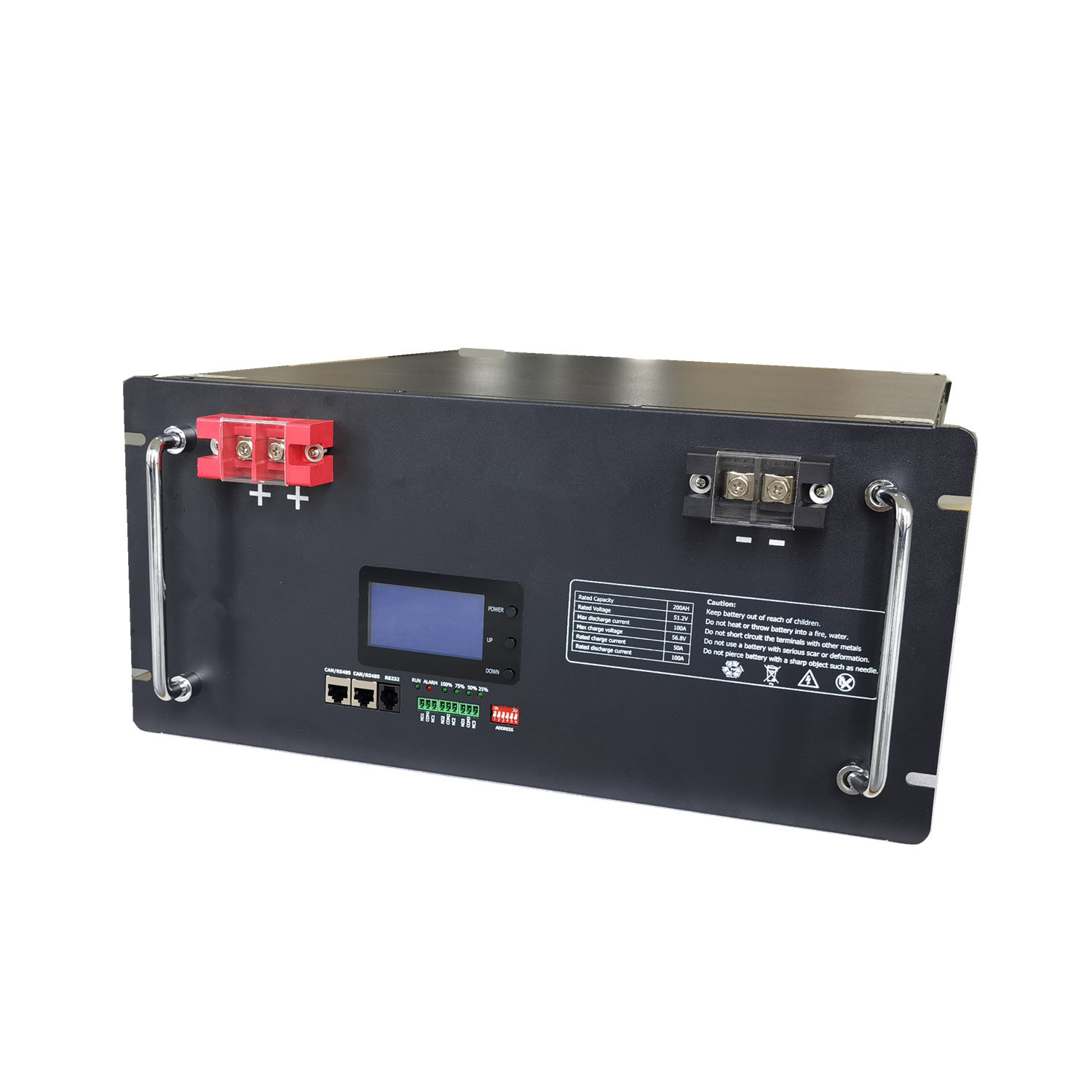 Deep Cycle 48V 51.2V 200ah 10kwh Solar Energy Storage System LiFePO4 Battery Pack Rack Mounted Battery Module