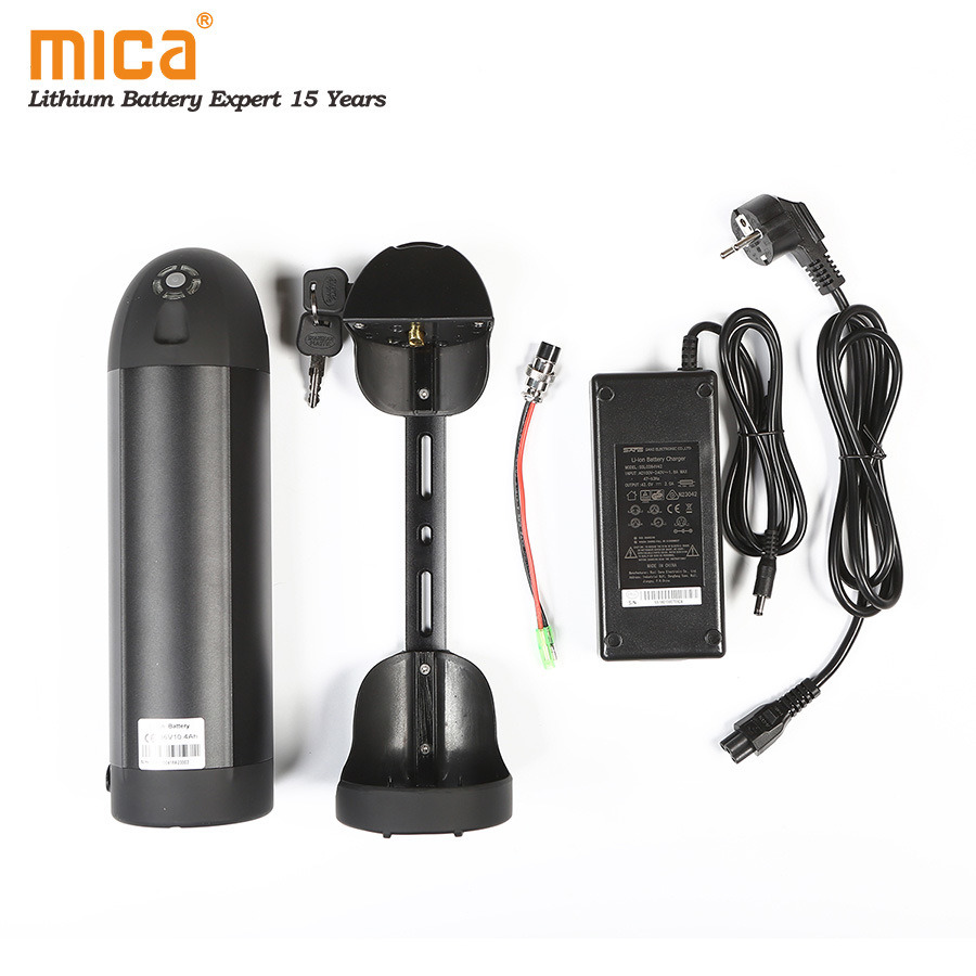 Black/Slaver Water Bottle 36V 10.4ah Lithium Ion Battery Pack for Electric Bike/E-Bike/Scooter with BMS with RoHS CE UL-1643 Un38.3
