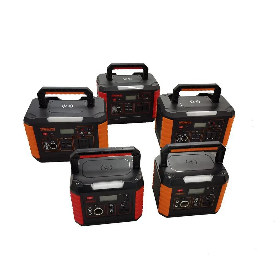 300W Portable Solar Energy System Solar Generator Power Station for Camping, Self-Driving Car Jump with Li-Battery Solar Inverter Energy Storage Battery Outdoor