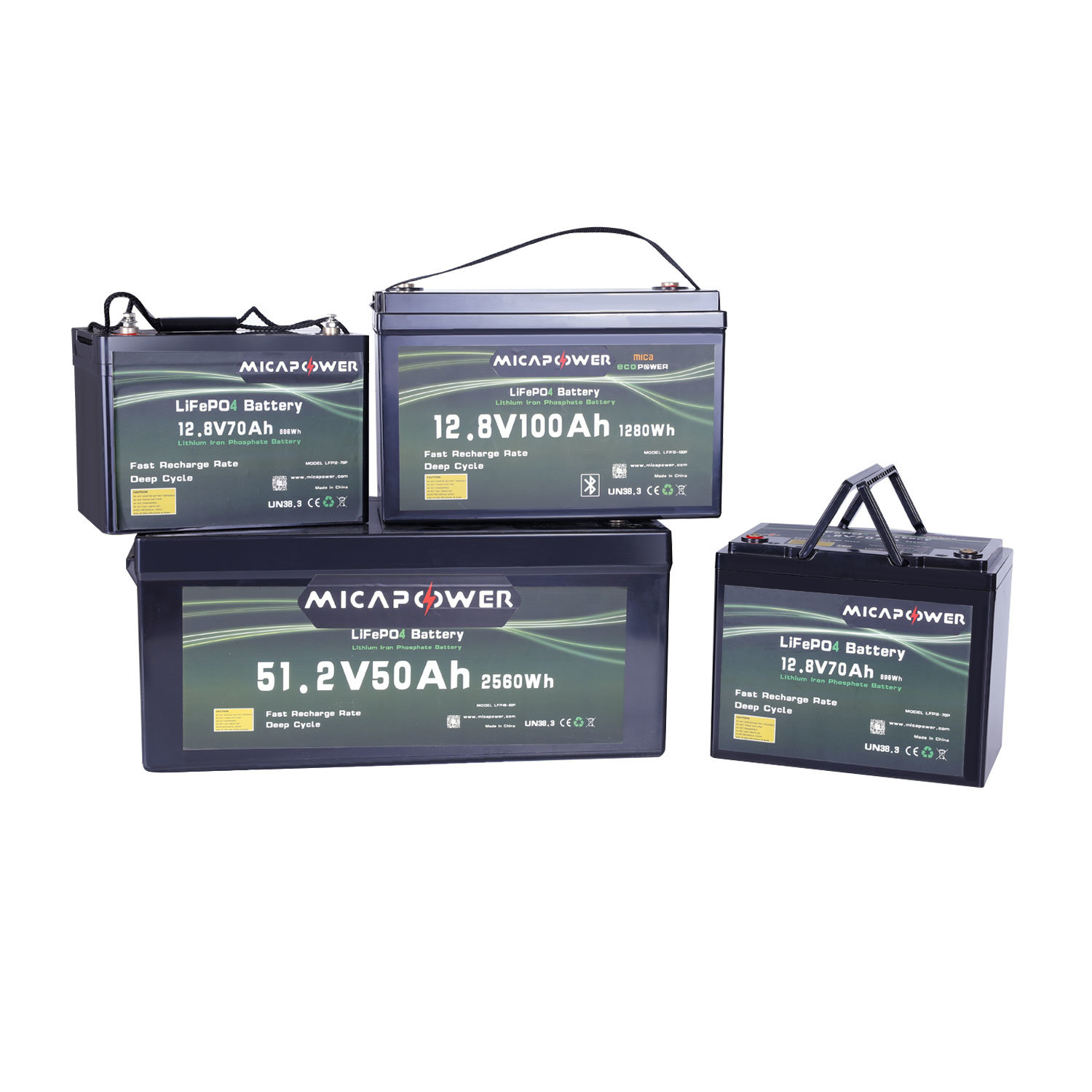 Factory 12V 24V 36V 48V 200ah/100ah/300ah Lithium Phosphate LiFePO4 Battery 12V for Solar Energy Storage/Marine/RV/Boat/Bluetooth APP with Un38.3/UL