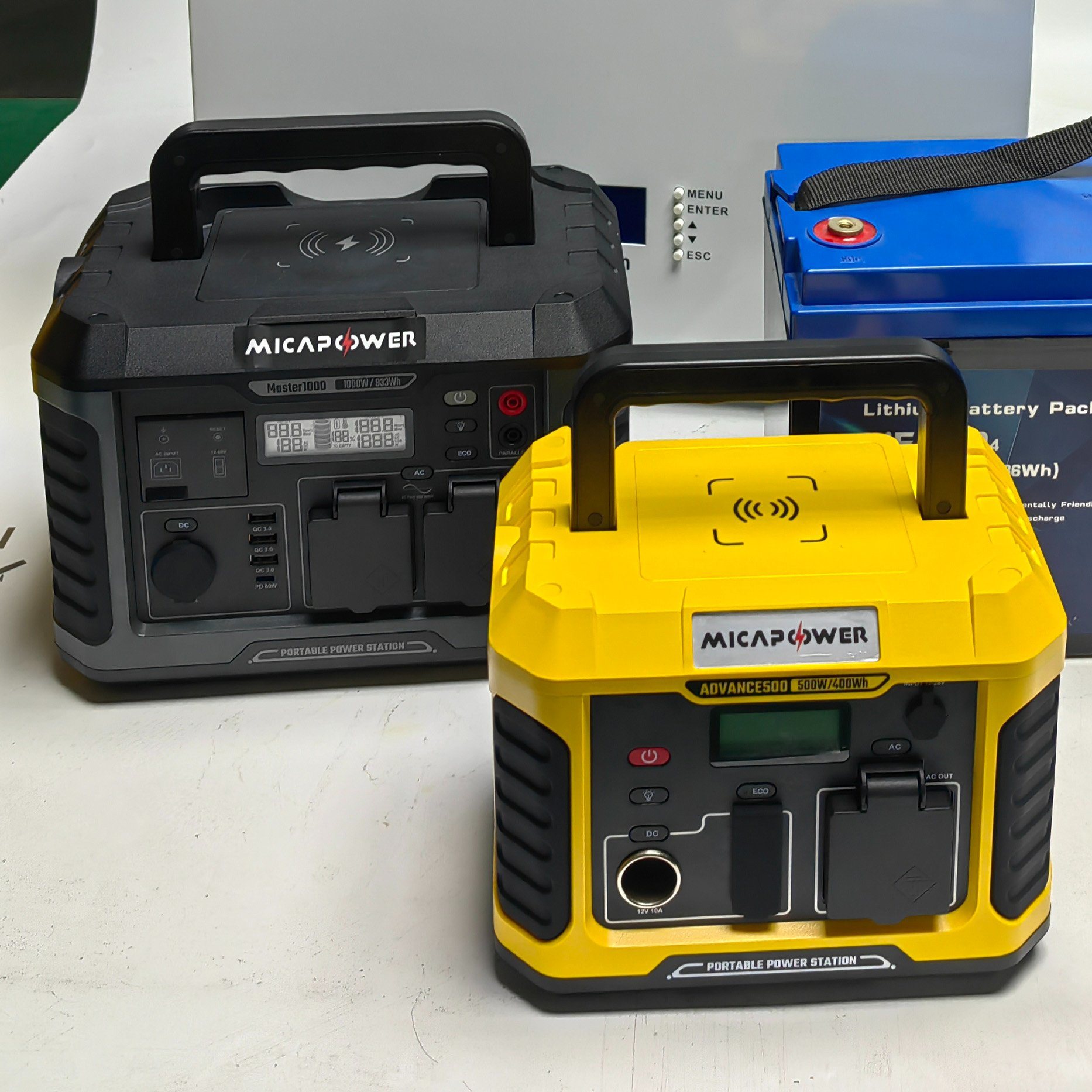 Mica 1000W Portable Power Station Solar Solar Camping Rechargeable Power Station Lithium Battery Bank