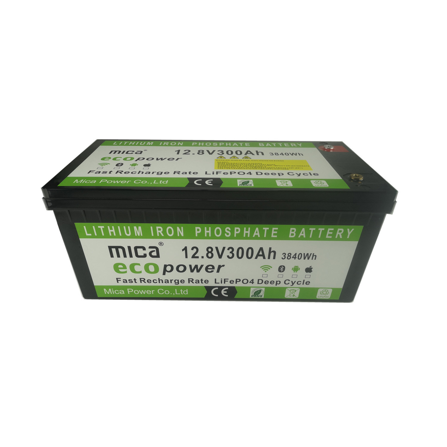 5 Years Warranty LiFePO4 Lithium Phosphate Iron Battery 12.8V 300ah 3840wh with CE/Un38.3/IEC62133/MSDS Over 6000 Cycle Bateria De Carro