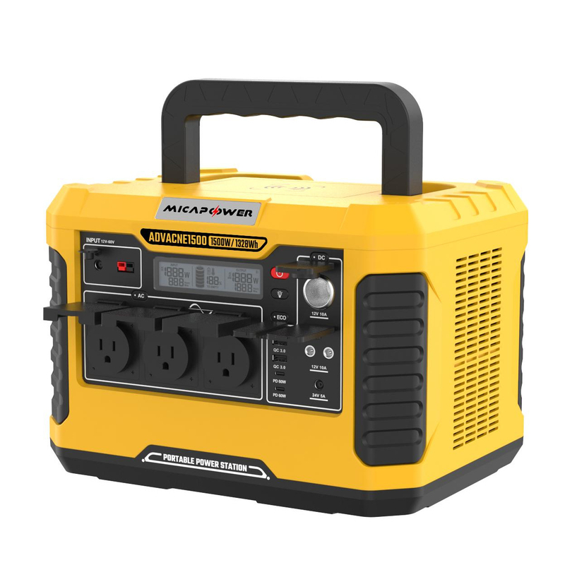 EU Warehouse 1500W Power Station LiFePO4 Super Fast Charge Home Use Portable Power Station Solar Generator for Outdoor Medical