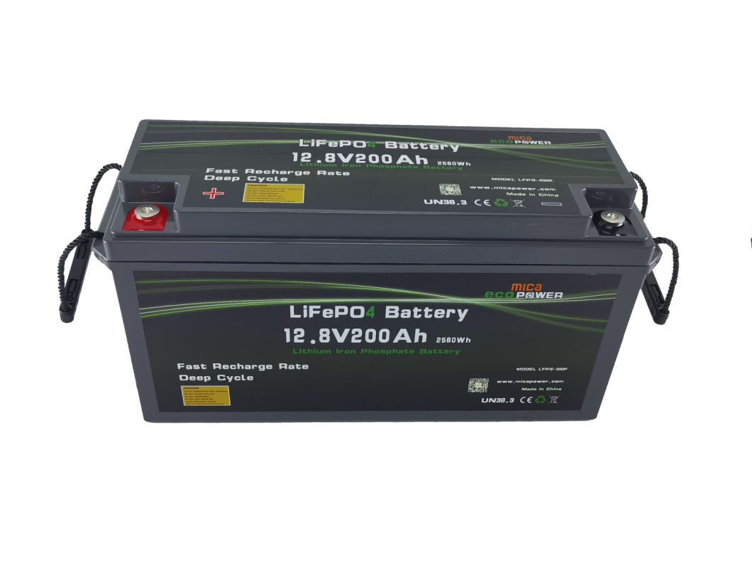 High Quality Mica 12V 24V 48V LiFePO4 Battery OEM ODM 100ah 200ah Lithium Solar Battery Pack with Un38.3/CE