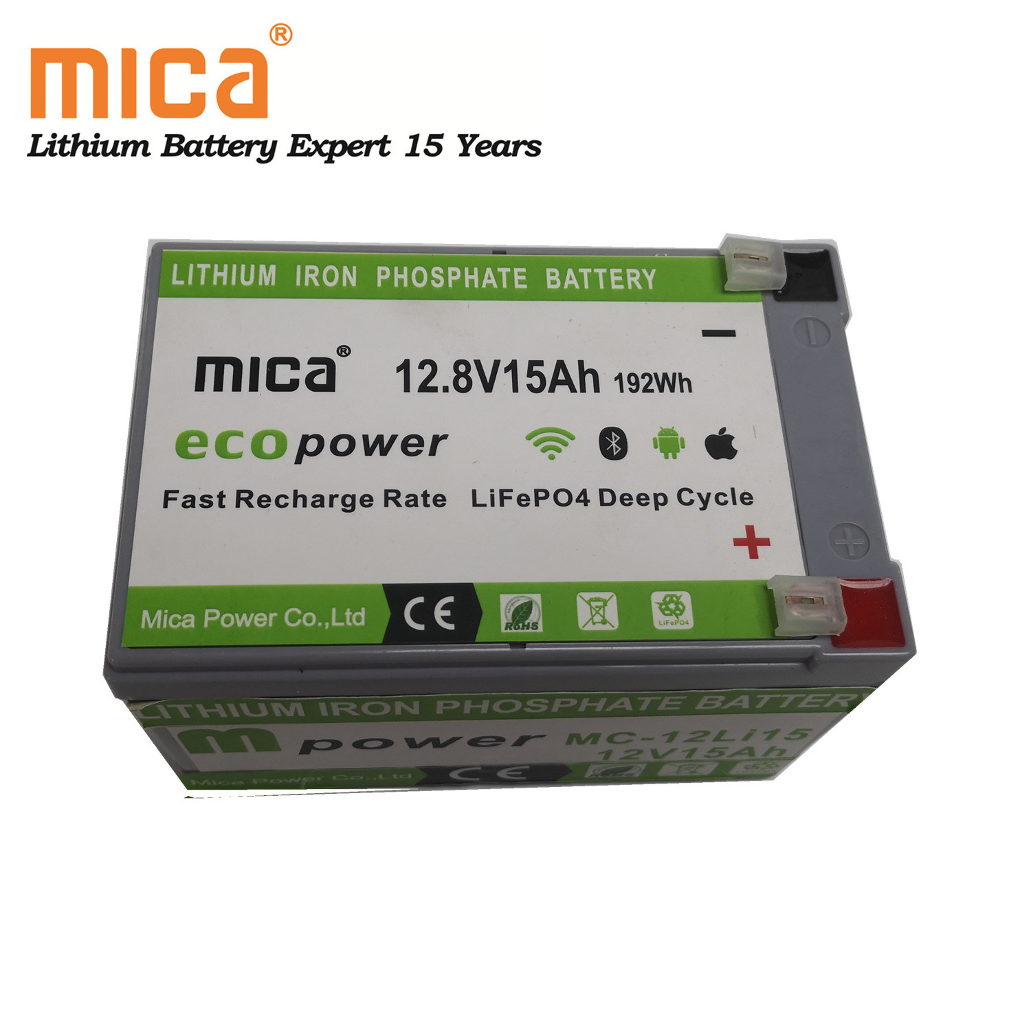 Deep Cycle Solar Light Lithium LiFePO4 12V 15ah Battery Pack for Energy Storage Solution with BMS