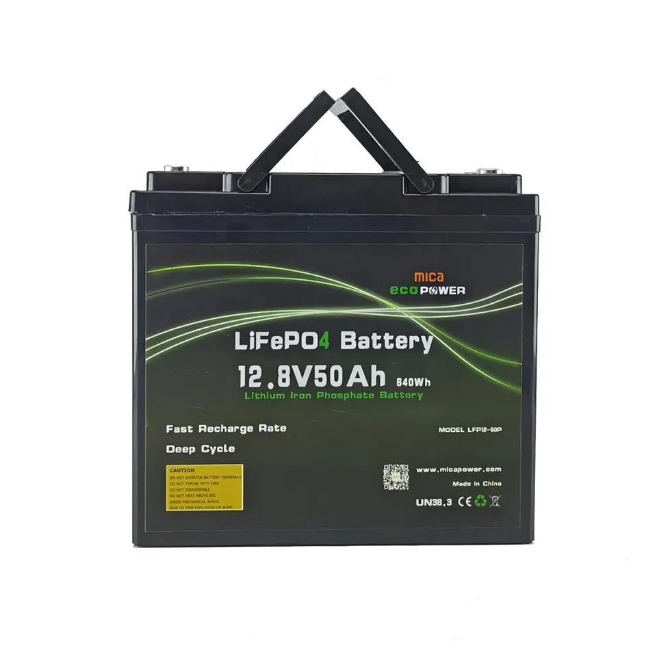 15years Factory 4000 Cycles 12.8V LiFePO4 Deep Cycle 12V 50ah 18650 Battery Rechargeable Lithium Ion 12V Battery