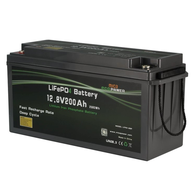 Mica Warehouse Stock Solar 12.8V 200ah LiFePO4 Lithium Ion Batteries for EV RV