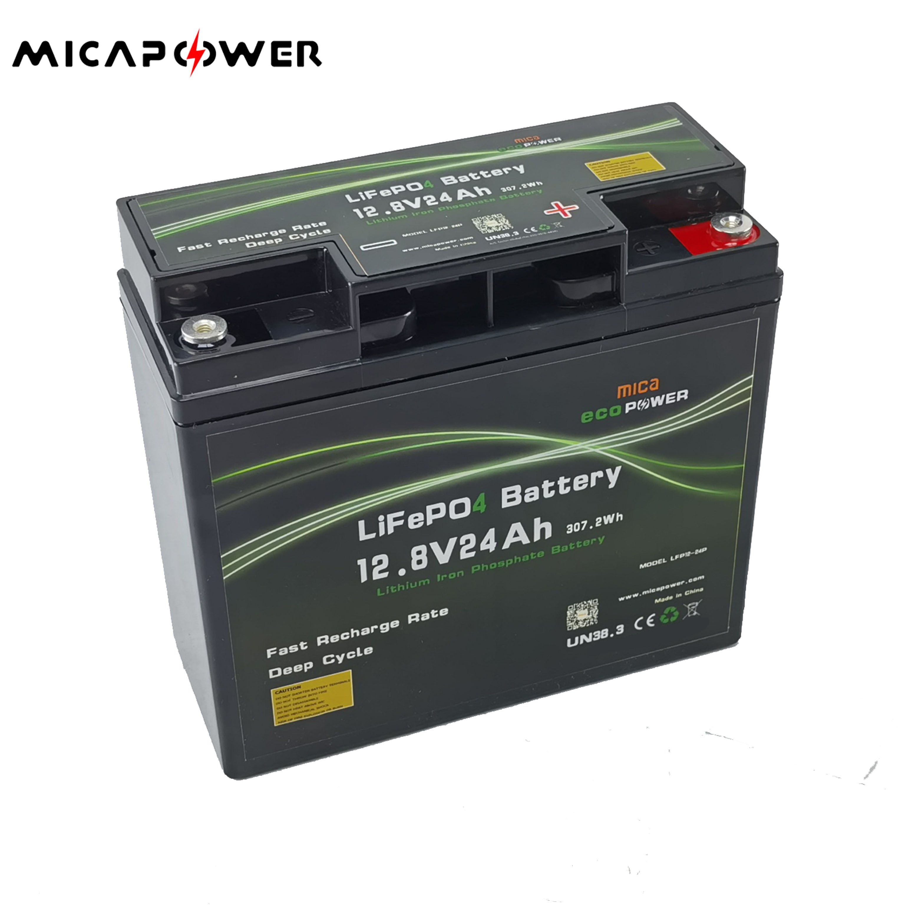Mica 12V 12.8V 17ah 18ah 20ah 24ah 30ah Batterypack LiFePO4 Start Batteries for Car/Automobile/Truck Sports/Racing