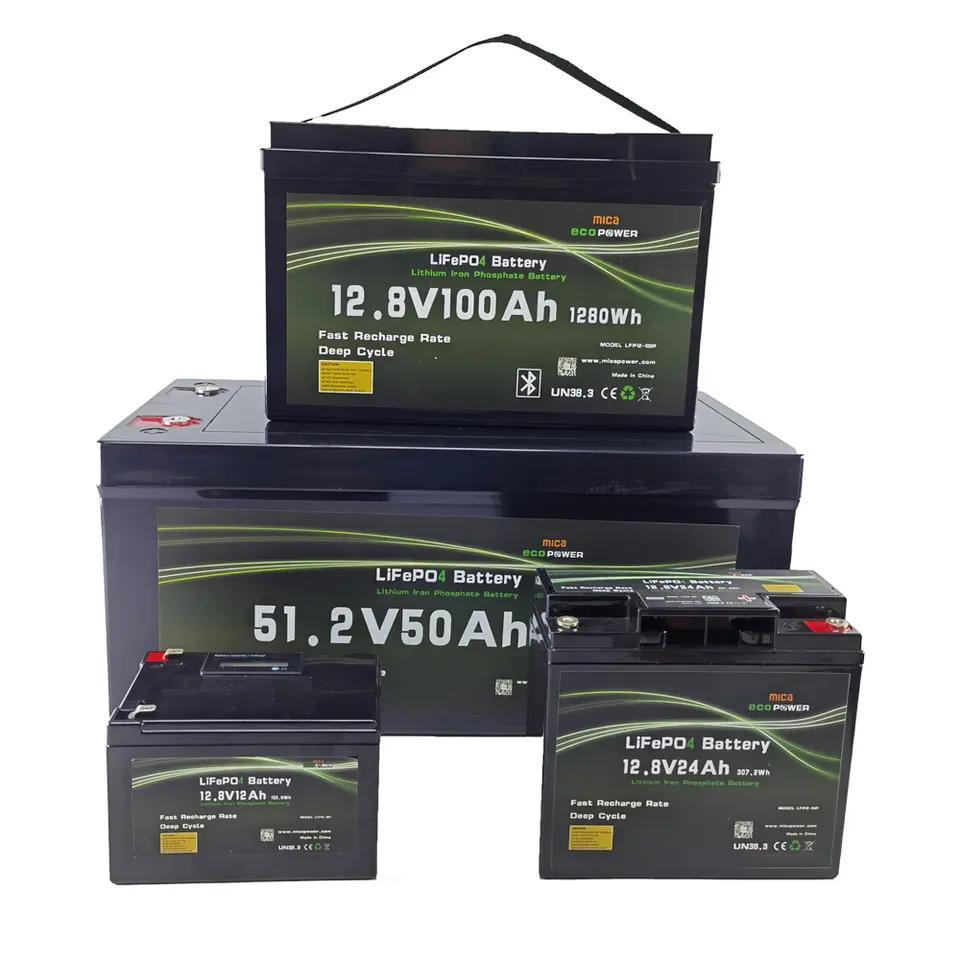 Mica Solar Storage System 12.8V 200ah LiFePO4 Lithium Battery 6000 Cycles with BMS