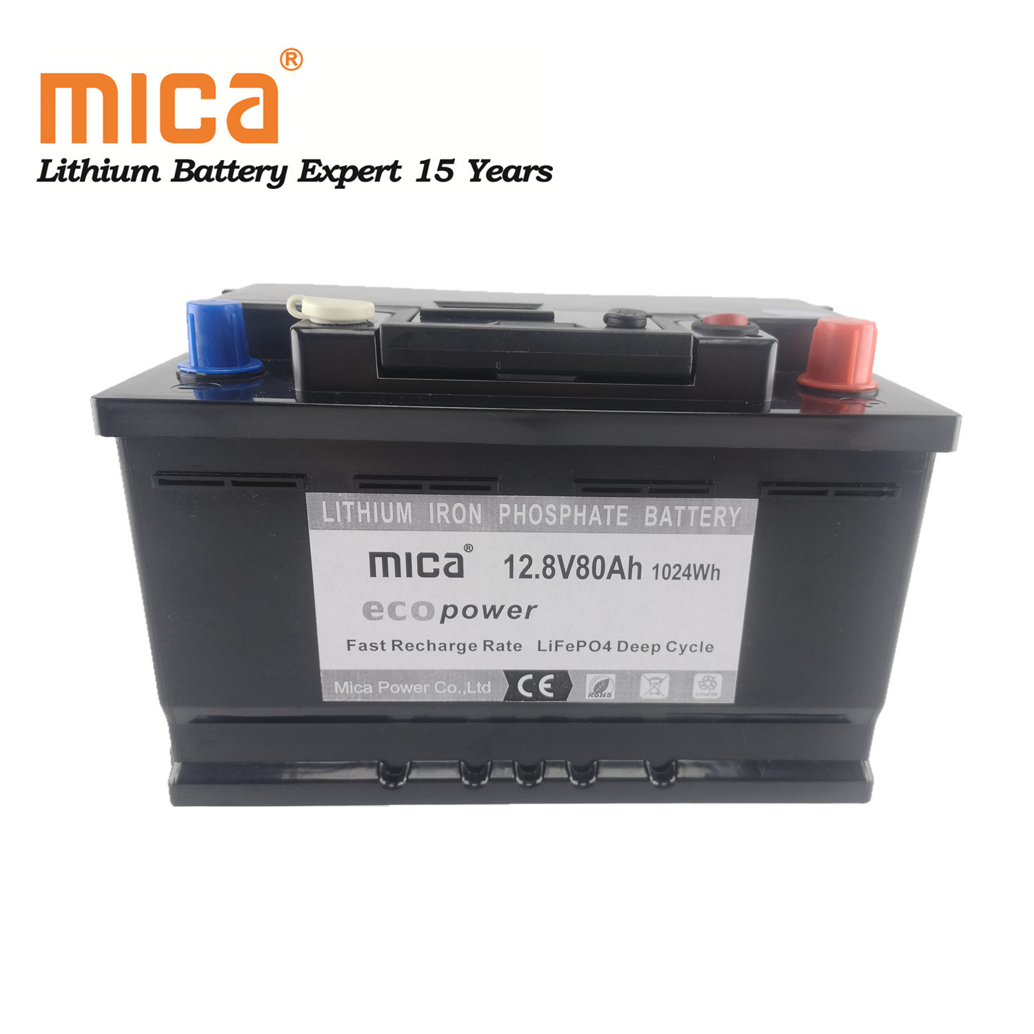 Lead Acid Battery Replacement LED Power Display LiFePO4 12V 80ah Lithium Iron Phosphate Battery