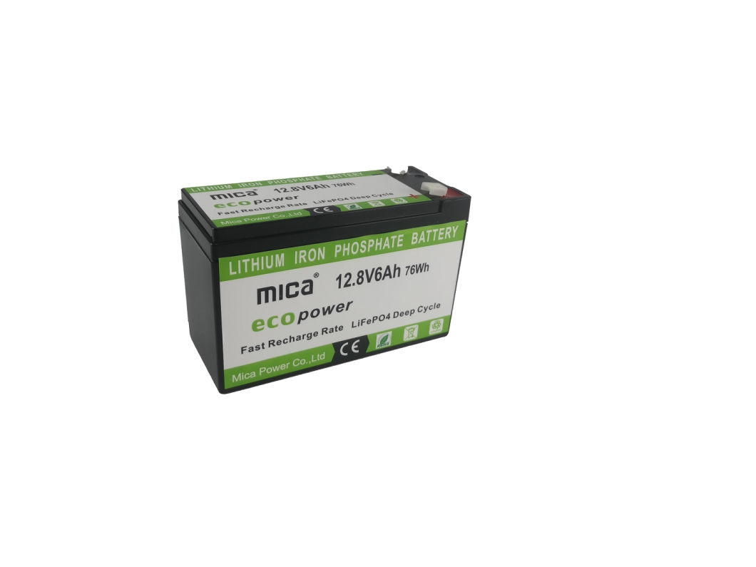 OEM/ODM Available Factory Price Lithium Li Ion Deep Cycle 12/12.8V LiFePO4 6ah Battery Pack for RV/Solar