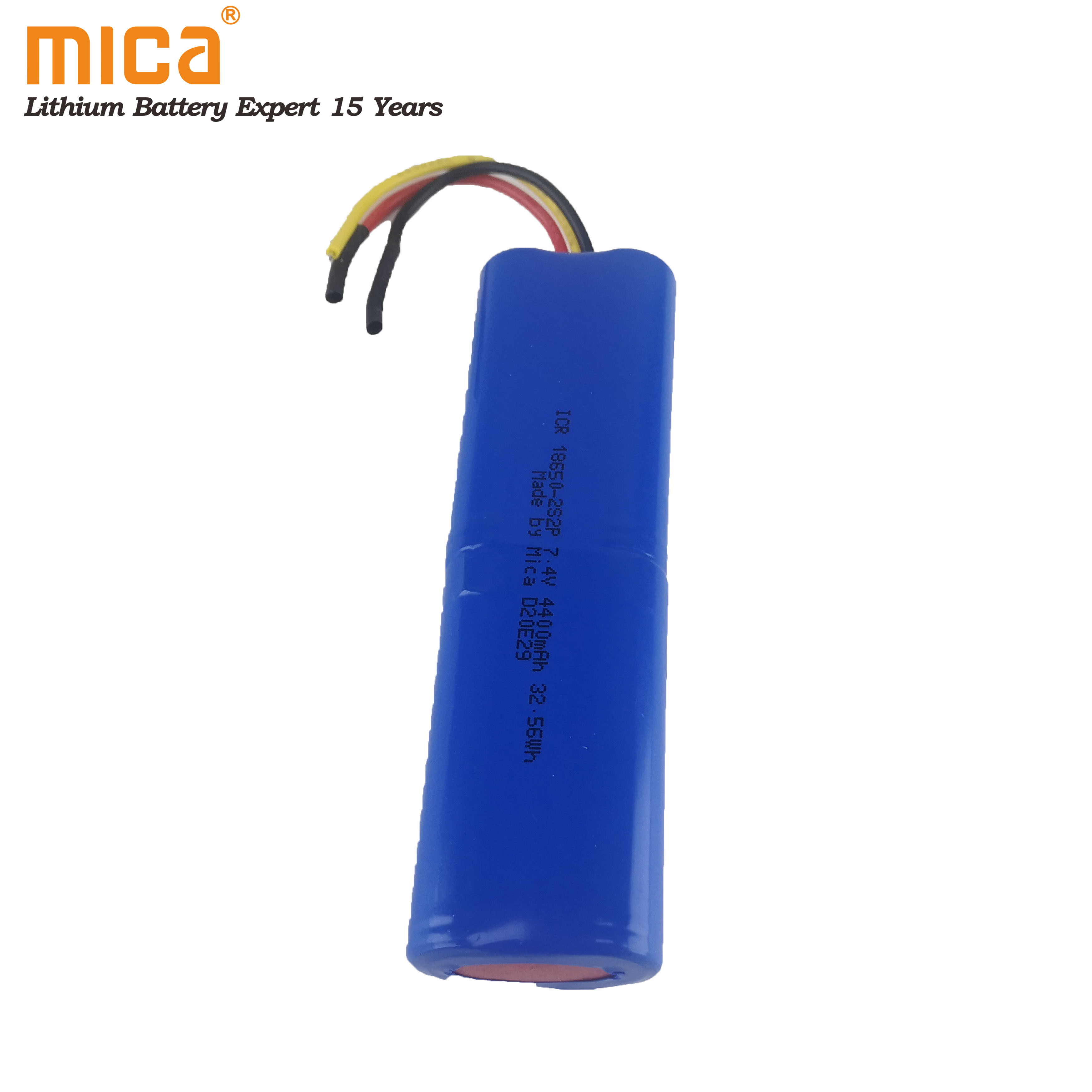 Wholesale High Quality 18650 2s2p 7.4V 4400mAh Lithium-Ion Battery Pack Rechargeable Li-ion Battery with PCM Wires Connector RoHS CE UL-1643 Un38.3