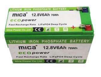 12.8V/12V 6ah Lithium Ion Battery LiFePO4 Battery Pack with BMS High Quality Long Cycle for Solar Lighting RV Tws with RoHS CE CB