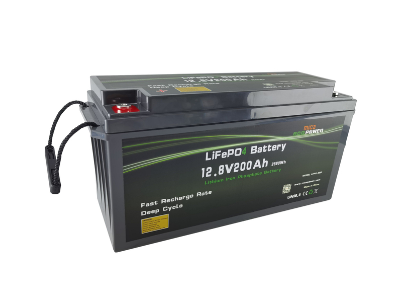 5 Years Long Warranty 12V 200ah LiFePO4 Battery Pack with Dual USB/LCD Display for Solar Energy System/Golf Cart/EV/Marine