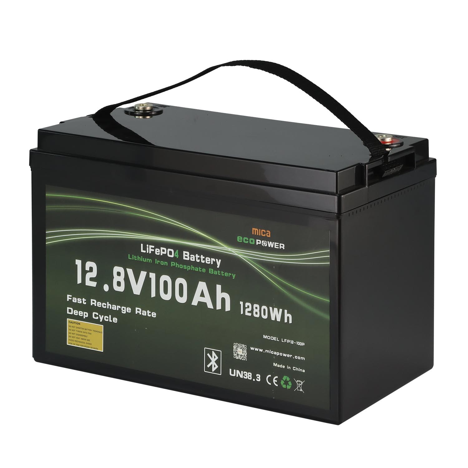 12V100ah Deep Cycle 1280wh LFP Battery for RV/ Yacht/Boat/Solar Wind Energy Storage System