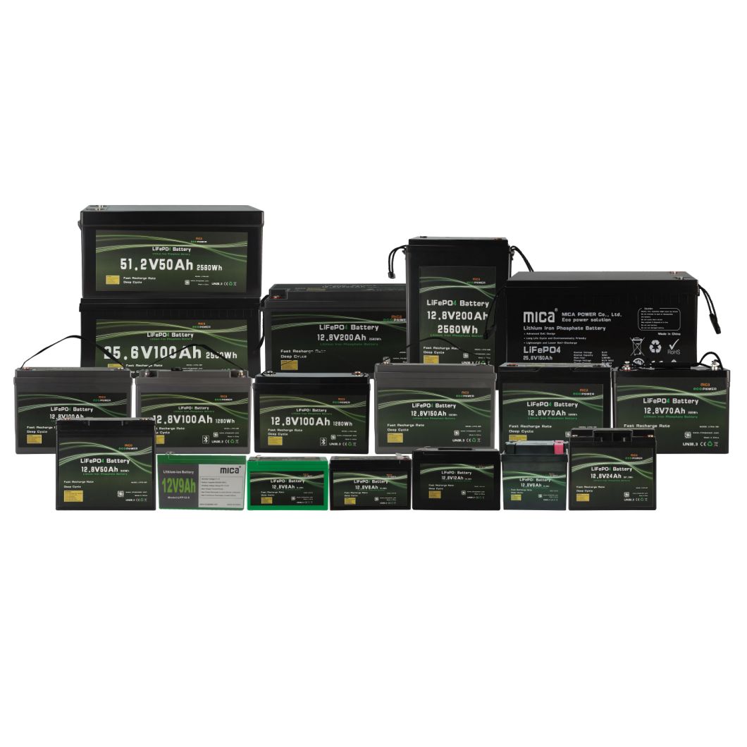 12V 100ah/200ah LiFePO4 Battery with USB LCD Display Lithium Ion Battery for Solar Energy System and Golf Cart
