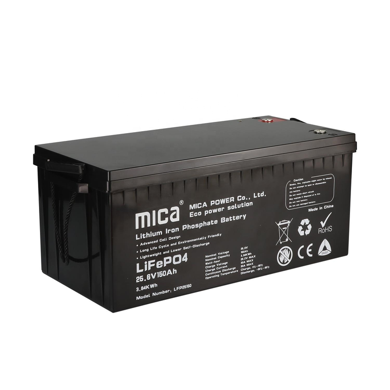 Lithium Ion Battery Factory 25.6V 24V 150ah LiFePO4 Battery Lithium Battery for Solar Energy System PV RV System Hybrid Inverter Backup