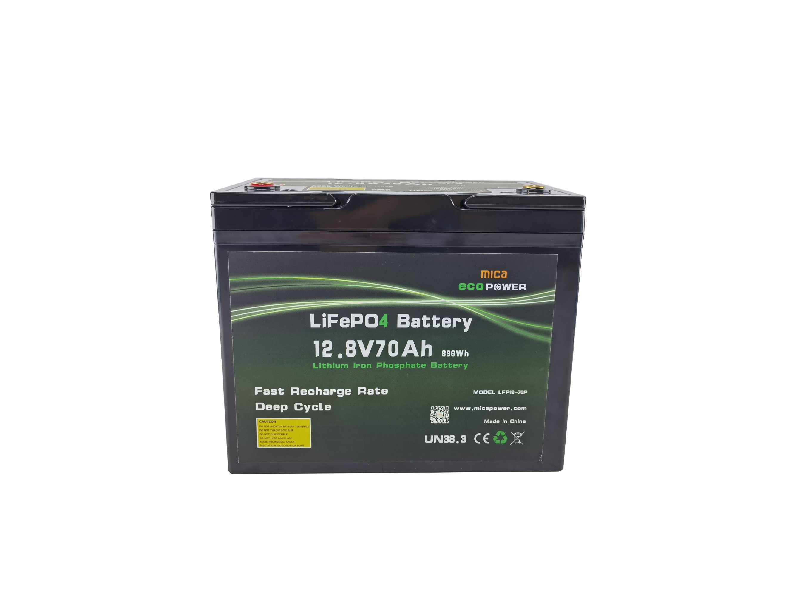 Lithium Iron Phosphate Battery 12.8V 12V 70ah LiFePO4 Battery Pack Lithium Ion Batteries with BMS for Solar Energy Systems RV PV