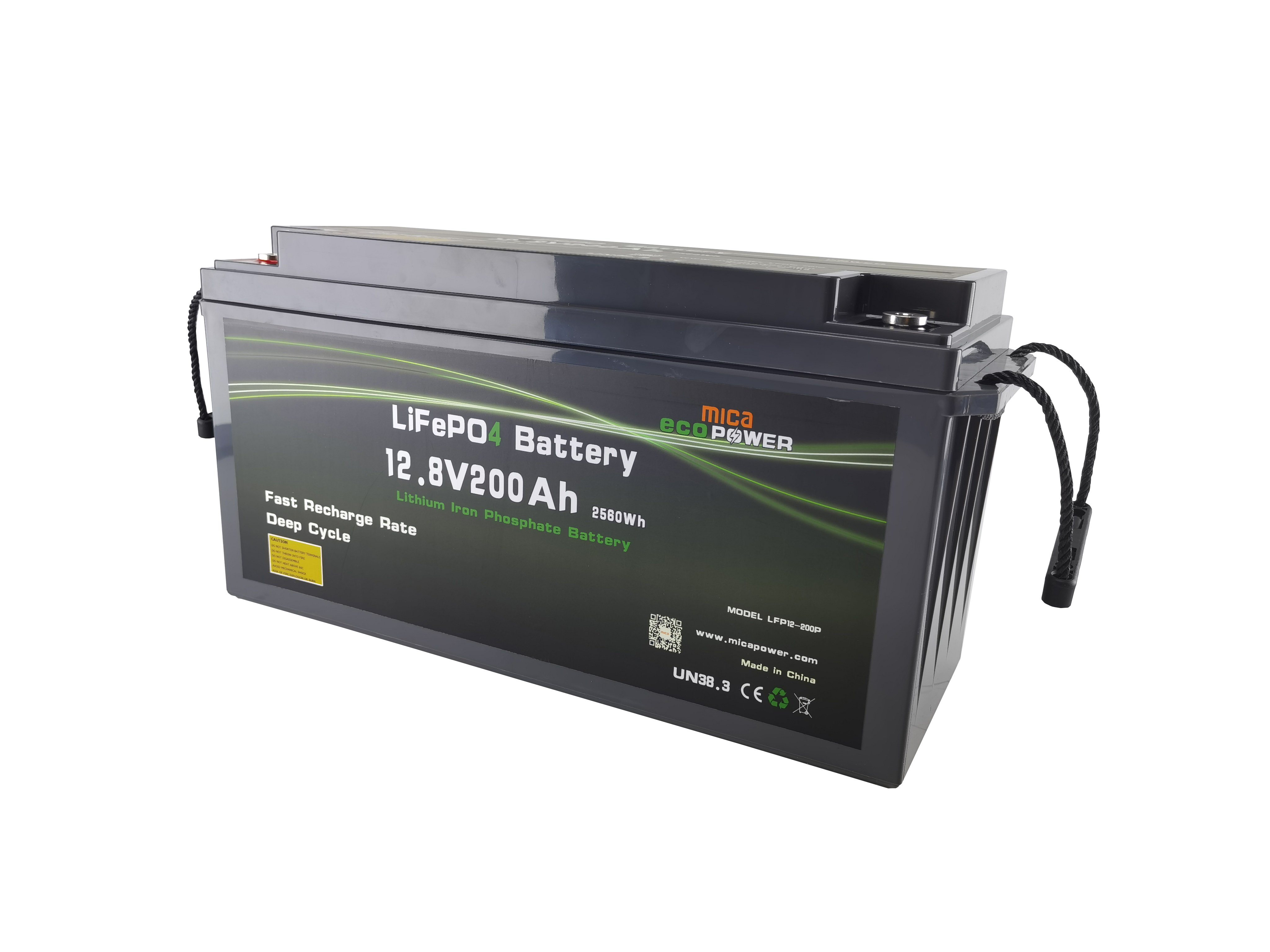 Over 6000 Cycle with CE/Un38.3 12V 12.8V 200ah 2560wh 25kg Lithium Phosphate Battery for Truck Camping Car Street Light Solar Boat PV RV