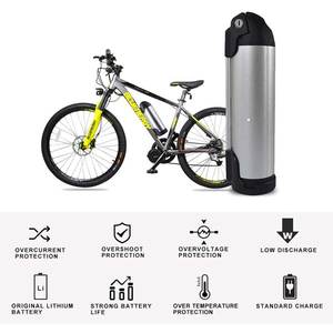 Black/Slaver Water Bottle 36V 10.4ah Lithium Ion Battery Pack for Electric Bike/E-Bike/Scooter with BMS with RoHS CE UL-1643 Un38.3