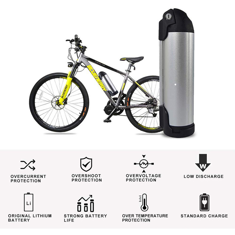 Black/Slaver Water Bottle 36V 10.4ah Lithium Ion Battery Pack for Electric Bike/E-Bike/Scooter with BMS with RoHS CE UL-1643 Un38.3