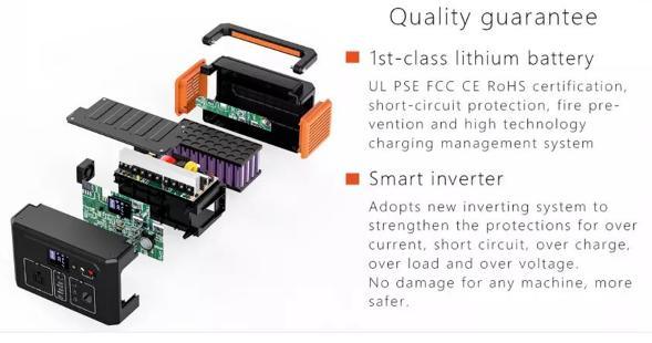 CE Un PSE FCC Hot-Sell Power Supply 220V 500W QC3.0 Pd45W Solar Generation Panel 135000mAh Portable Power Station