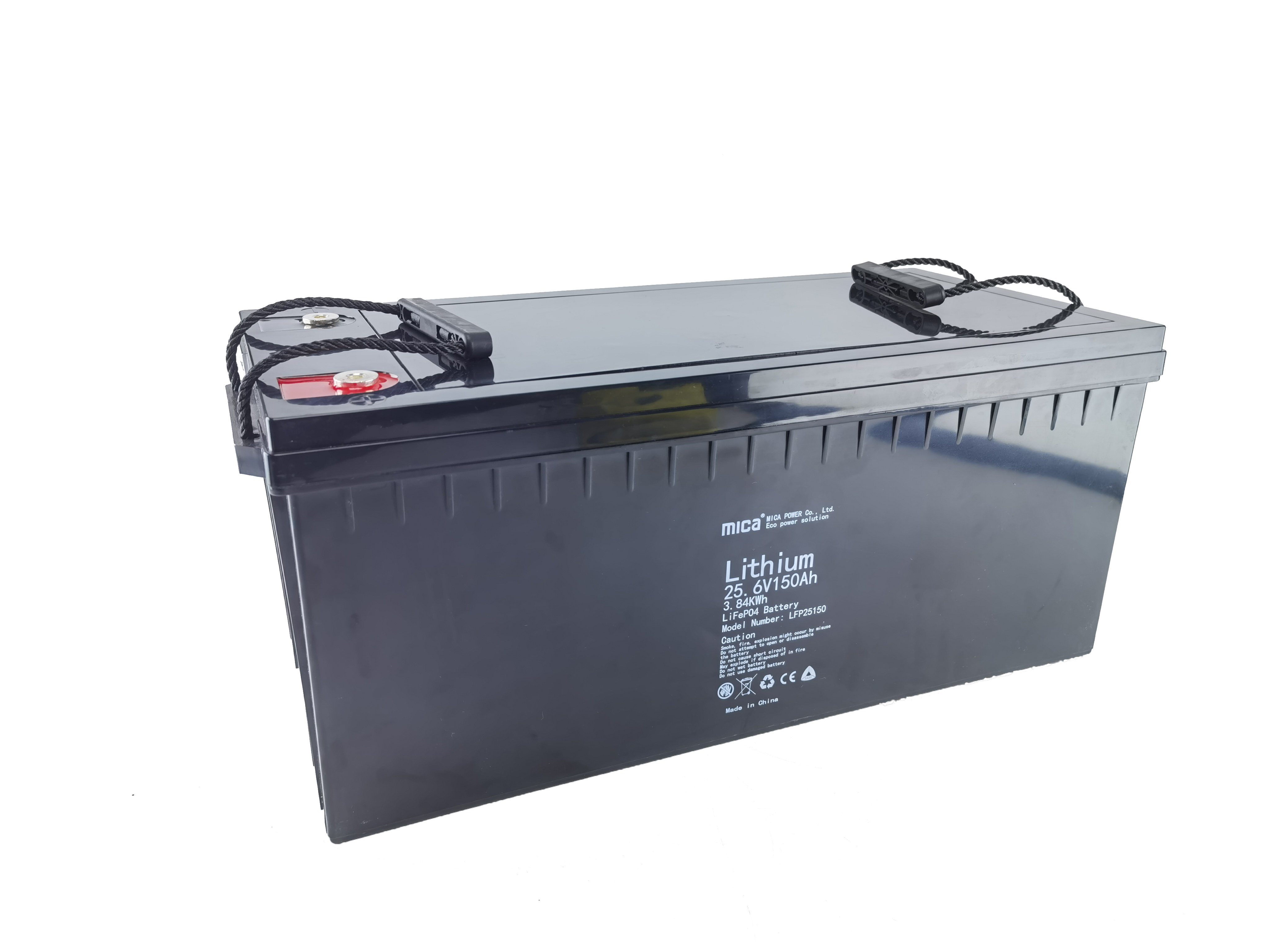 CE and UL Approved Rechargeable 24V 25.6V 150ah 100ah 200ah LiFePO4 Battery LFP Battery Lithium Battery with BMS for Solar/Marine/RV/Solar System Un38.3