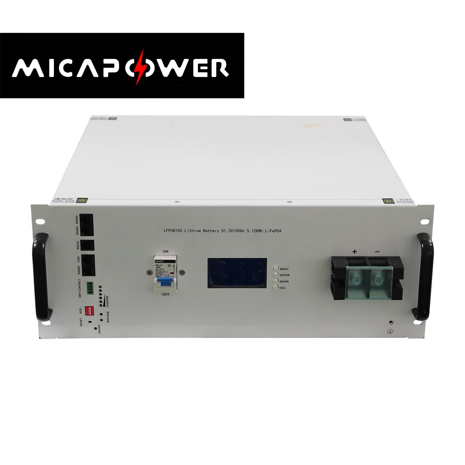 Mica Factory OEM Solar Battery Batterie 48V 100ah 45kg with BMS / CE/ Un38.3/ MSDS Lithium Phosphate Iron Battery for Solar Energy Storage System