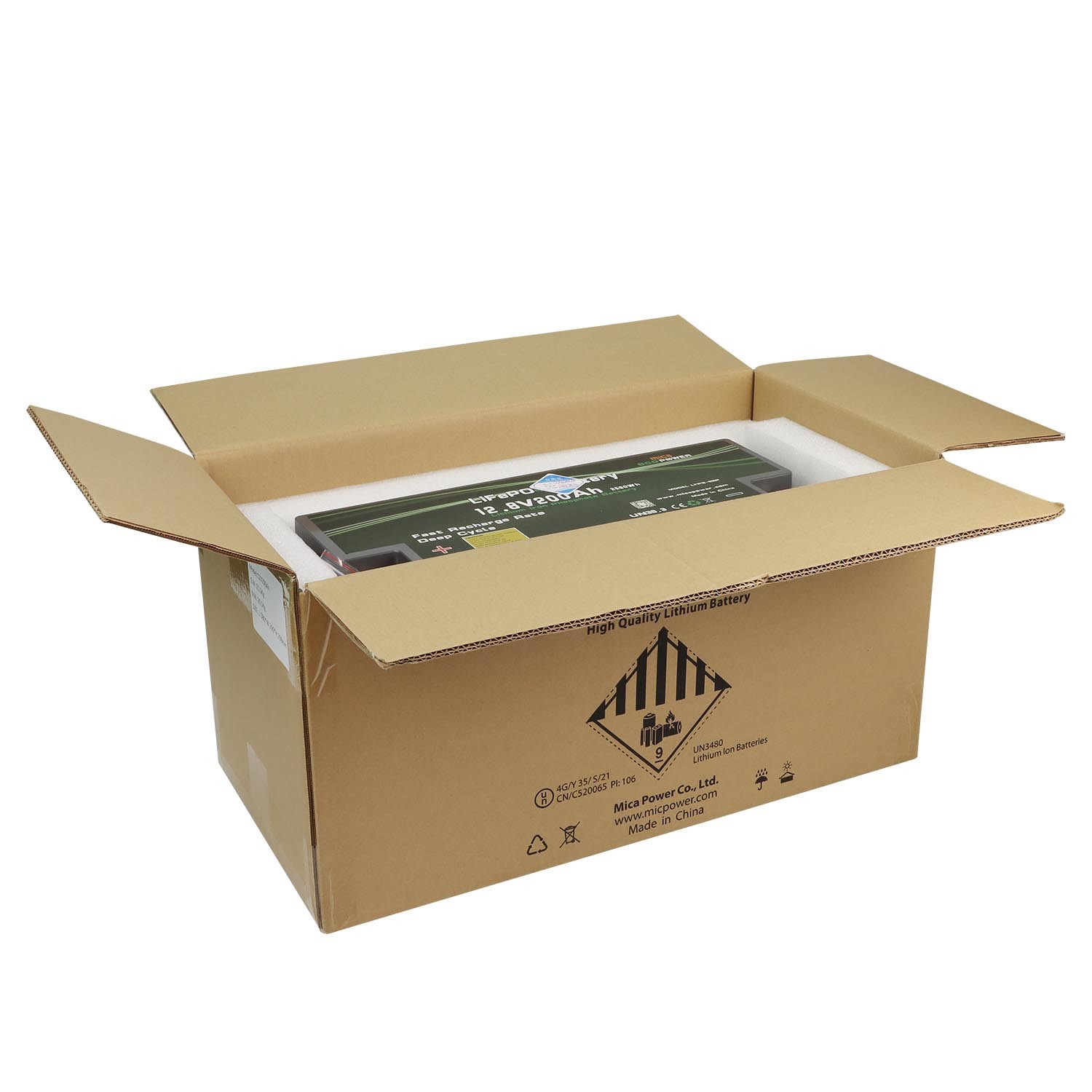 Factory 12V 200ah Lead Acid Replacing Lithium Battery LiFePO4 for Solar Energy Storage System Backup Golf Cart RV PV Marine CE Un MSDS UL Deep Cycle