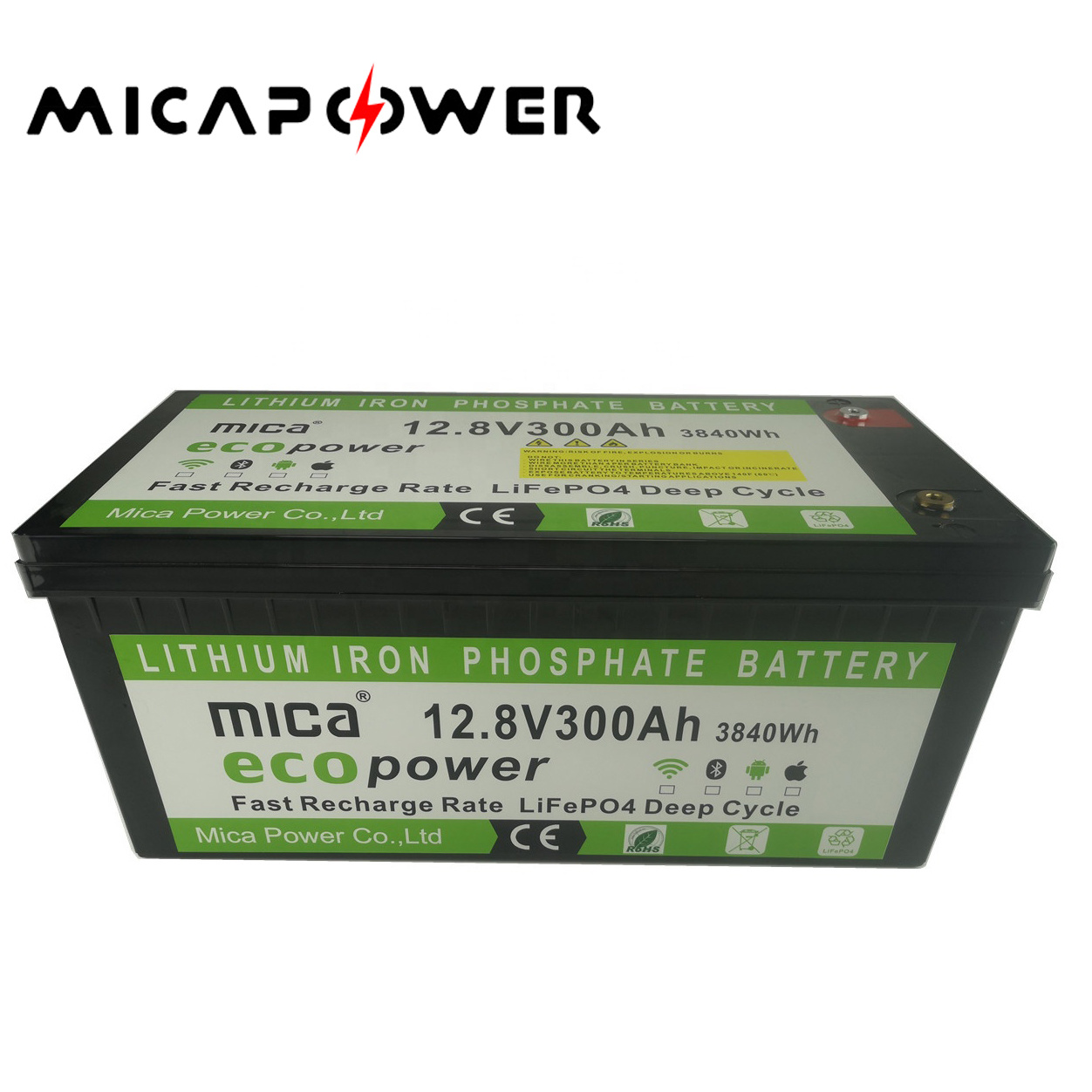 Factory Direct Deep Cycle Rechargeable Solar Storage LiFePO4 Battery 12V 100ah 200ah 300ah 400ah for Storage, RV, Boat, Marine UPS
