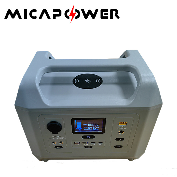 LiFePO4 Battery Gernerator Outdoors 600W Portable Power Station with Wireless Charger Function