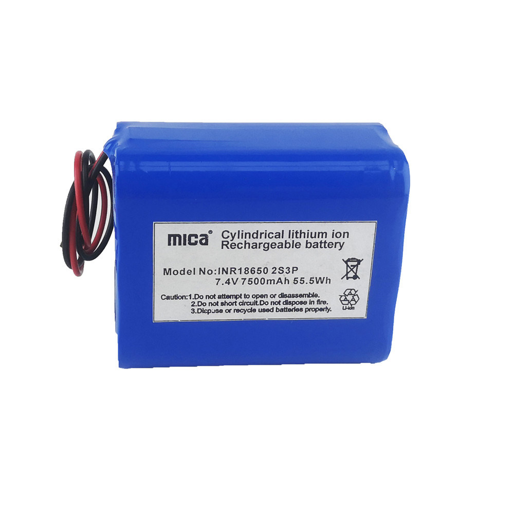 18650 Battery 2s3p Rechargeable Battery China Factory Lithium Ion Battery 7.4V 7500mAh Li-ion Battery for LED Light