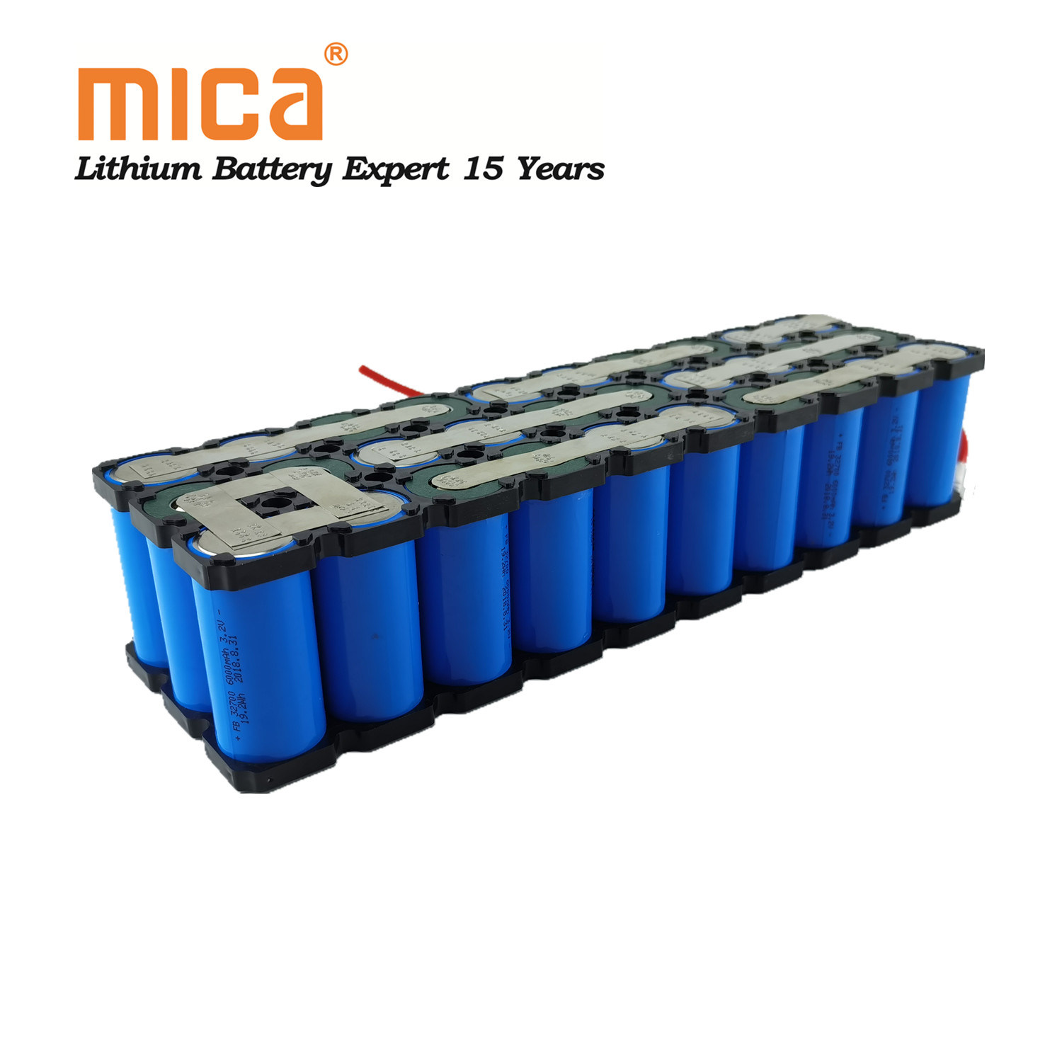 Customized Rechargeable Cylinder/Cylindrical 32700 15s2p 48V 36V 24V 12V 12ah 24ah Lithium Ion/Li-ion/Li Battery Pack with/Without Connectors Wires