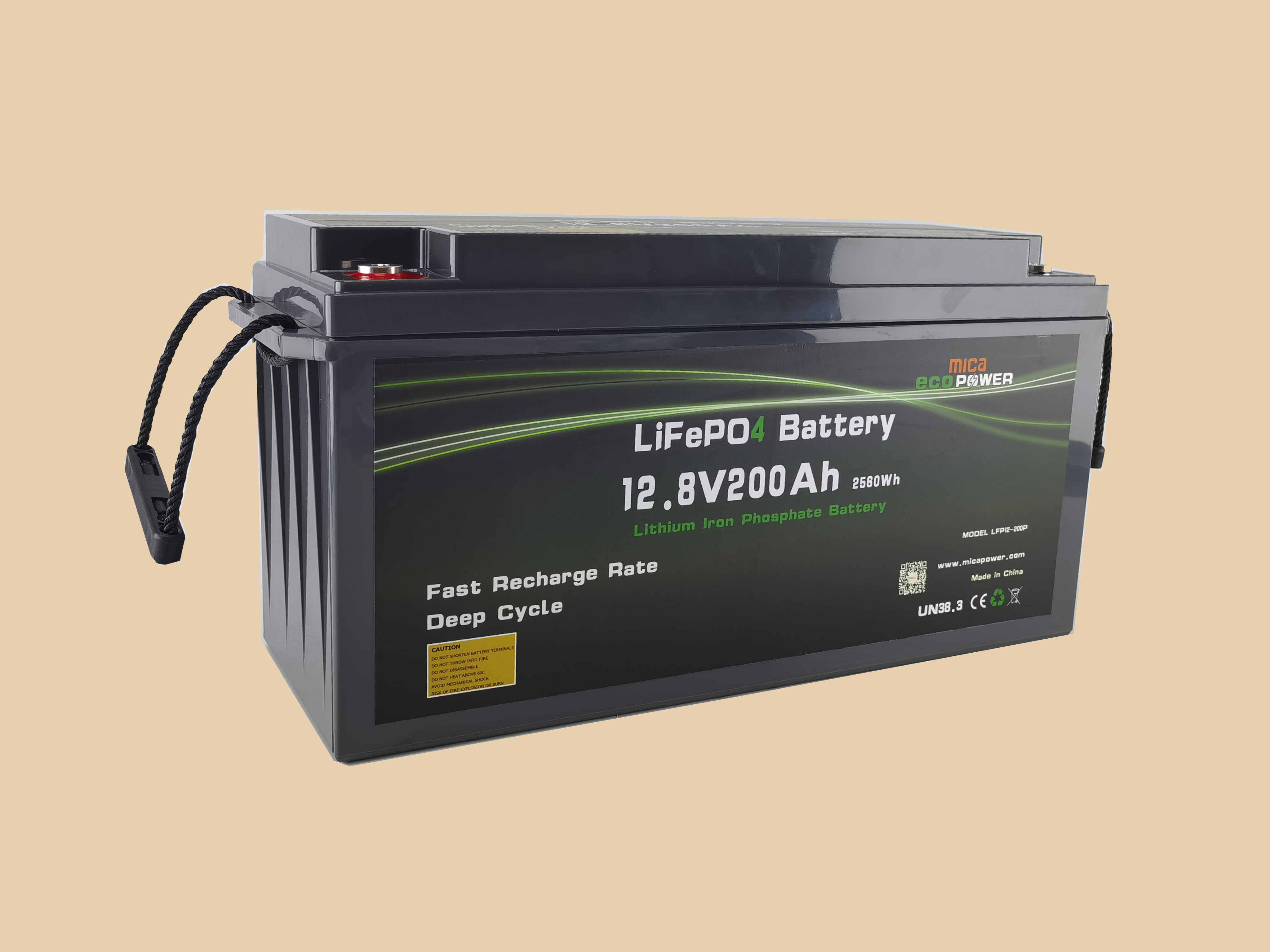 High Quality Mica 12V 24V 48V LiFePO4 Battery OEM ODM 100ah 200ah Lithium Solar Battery Pack with Un38.3/CE