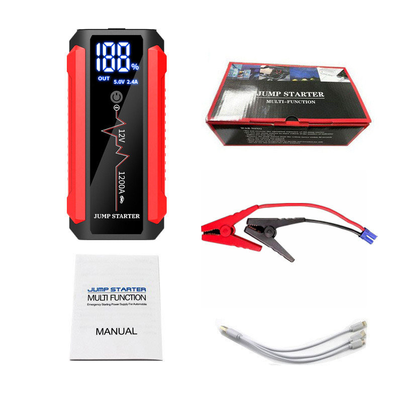 Mica 12V 1200A Gasoline Vehicle Booster Portable Wireless Charging Power Bank Flashlight Multifunction Jump Starters