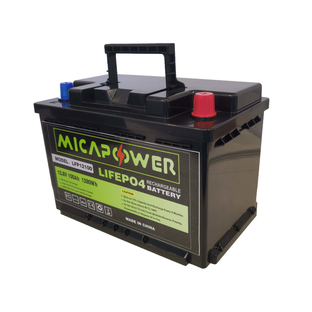 Mica Grade a Automotive Batteries 12V 24V 60ah 75ah 100ah LiFePO4 Truck Vehicle Box Home Energy Storage Pack Car Battery