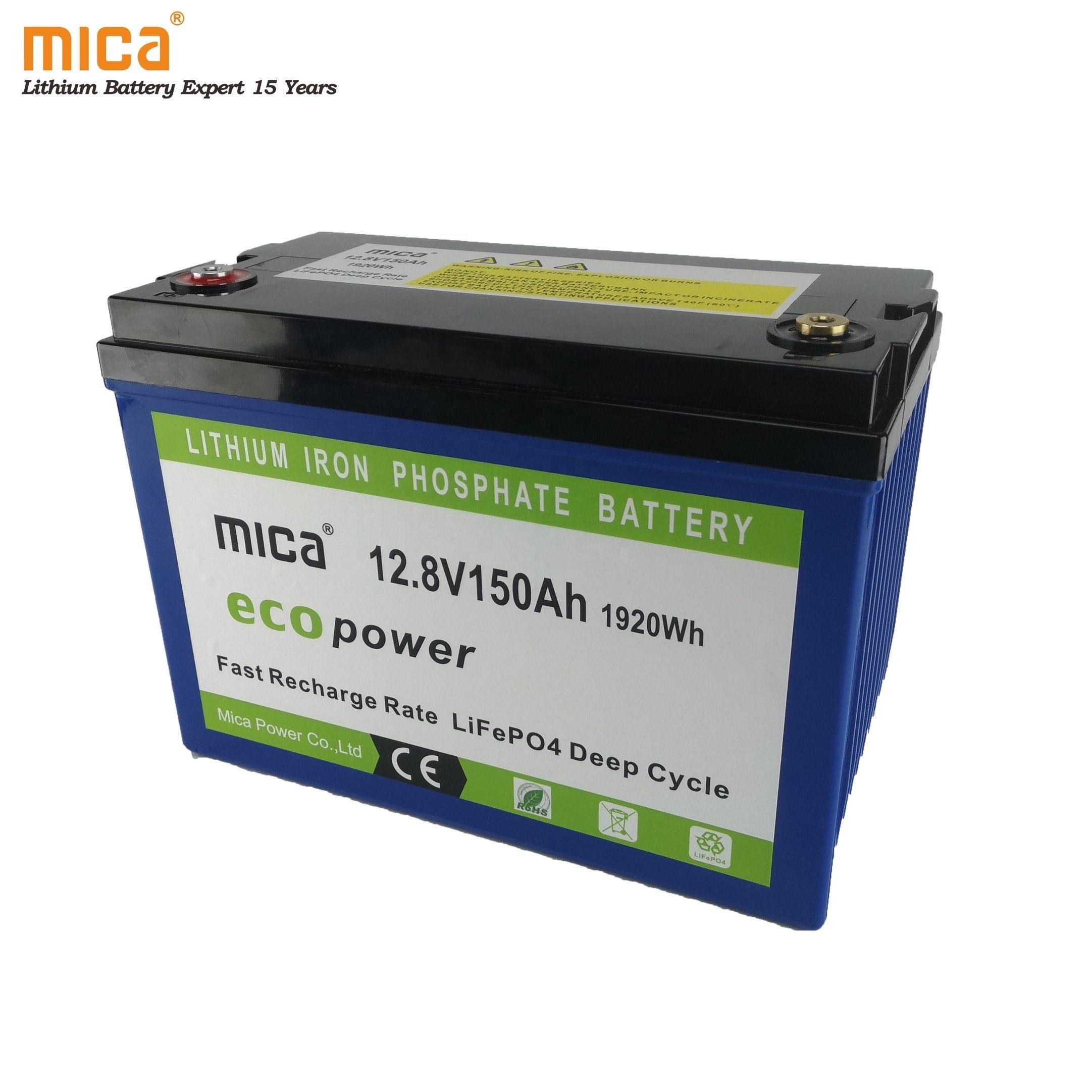 Rechargeable Battery Built-in BMS Long Cycle Life Battery Customizable Lithium 12V 150ah